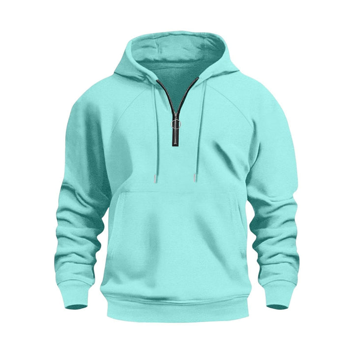 Herren funktionale Kapuzenpullover mit halbem Reißverschluss