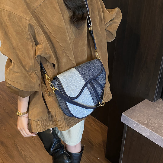 Damen Umhängetasche aus strapazierfähigem Denim mit verstellbarem Schulterriemen Nord Taschen