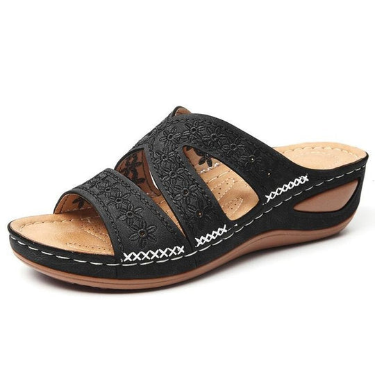 Damen bequeme Riemchensandalen mit ergonomischer Fußbettgestaltung