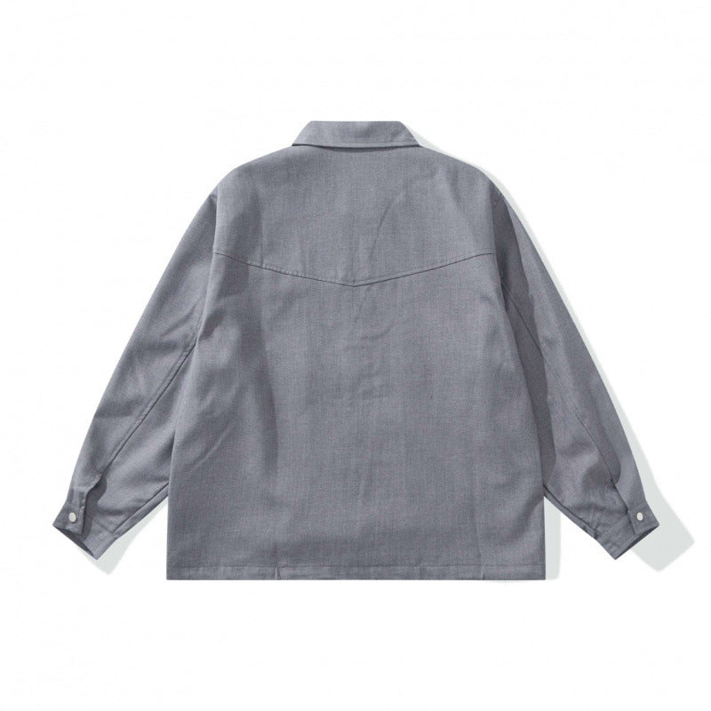 Unisex Kastige Worker-Überjacke aus Canvas mit durchgehendem Reißverschluss, Brustpattentasche und aufgesetzten Eingrifftaschen Nord Taschen