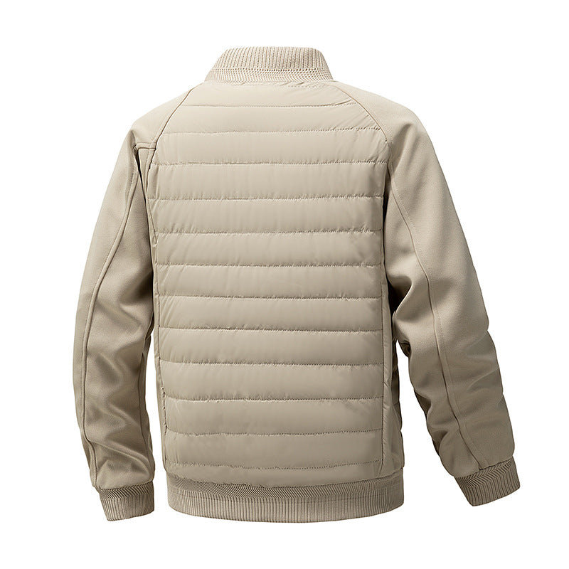 Herren Leichte Hybrid-Bomberjacke mit gesteppter Front Raglanärmeln und Rippbündchen Nord Taschen