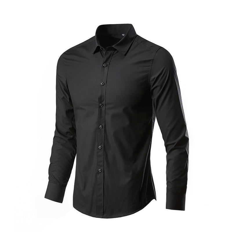Herren Slim-Fit Businesshemd aus Stretch-Baumwollmix mit Kentkragen Nord Taschen