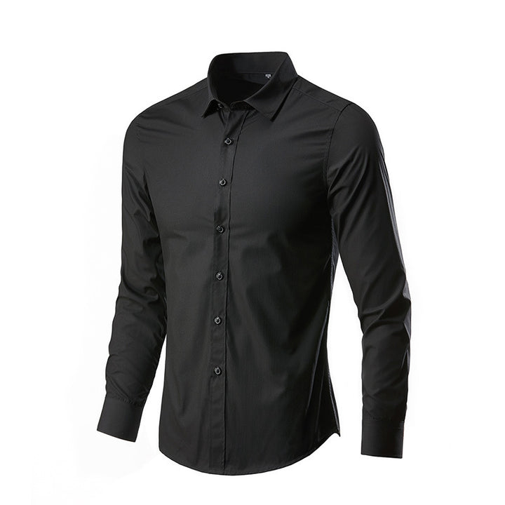 Herren Slim-Fit Businesshemd aus Stretch-Baumwollmix mit Kentkragen Nord Taschen
