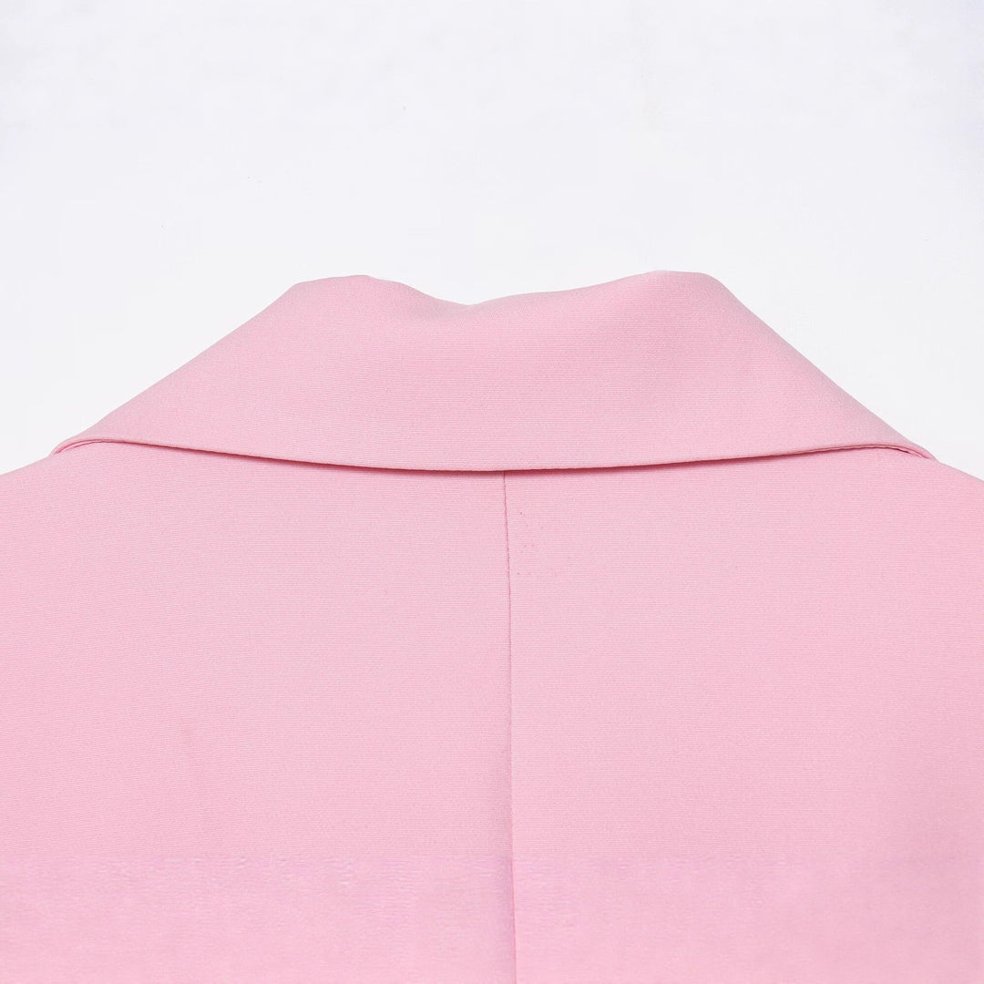 Damen Taillierter Blazer mit Deko‑Rosen‑Gürtel und Reverskragen Nord Taschen
