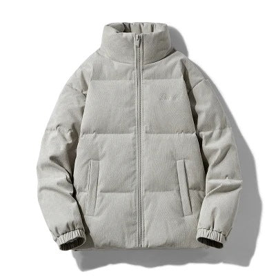 Herren Wattierte Steppjacke mit Stehkragen und Cordoptik Nord Taschen