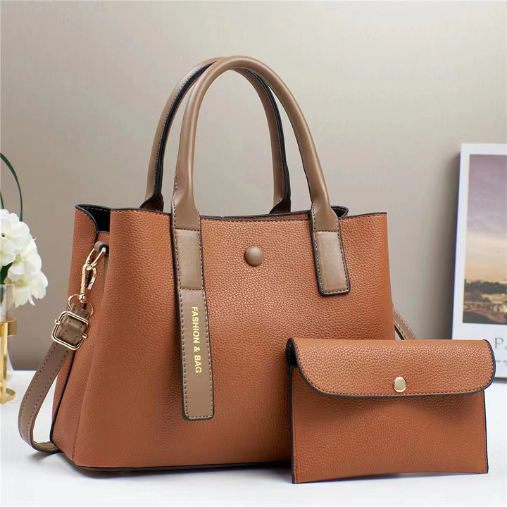 Damen stilvolle Handtasche mit abnehmbarem Mini-Portemonnaie Nord Taschen