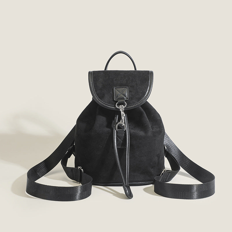 Damen Rucksack mit elegantem Veloursleder und praktischem Kordelzug Nord Taschen