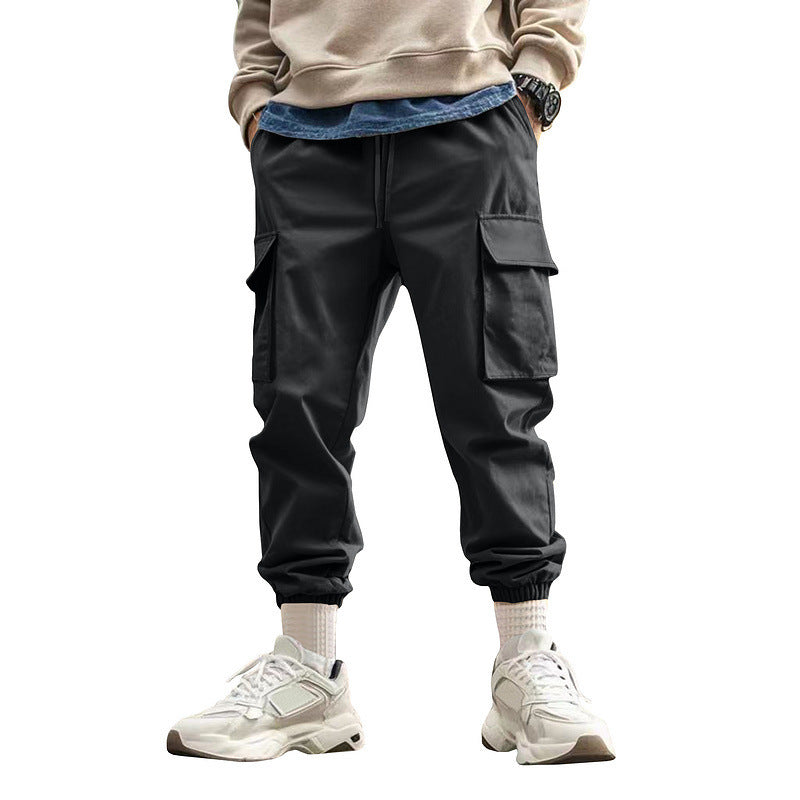 Herren Tapered Cargo-Jogginghose mit Kordelzug, aufgesetzten Klappentaschen und elastischen Bündchen Nord Taschen