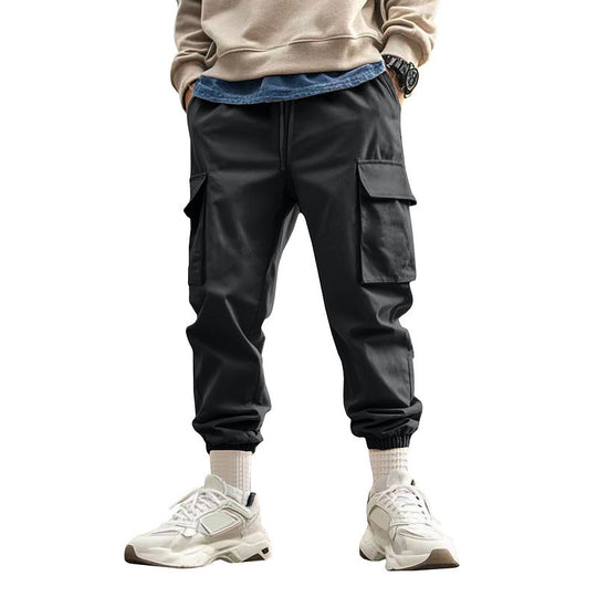 Herren Tapered Cargo-Jogginghose mit Kordelzug, aufgesetzten Klappentaschen und elastischen Bündchen Nord Taschen