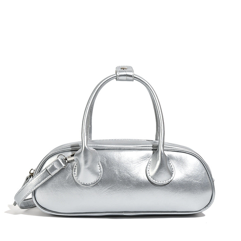 Damen modische Handtasche mit metallisch glänzender Oberfläche Nord Taschen