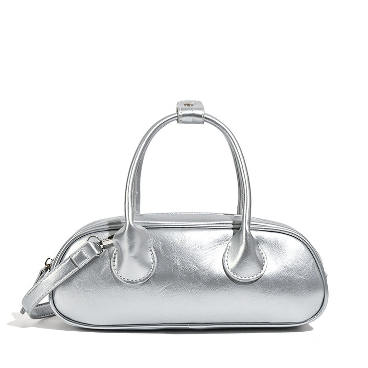 Damen modische Handtasche mit metallisch glänzender Oberfläche Nord Taschen