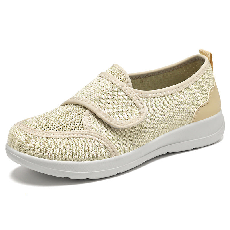 Damen Atmungsaktive Slip-On Freizeitschuhe mit verstellbarem Klettverschluss