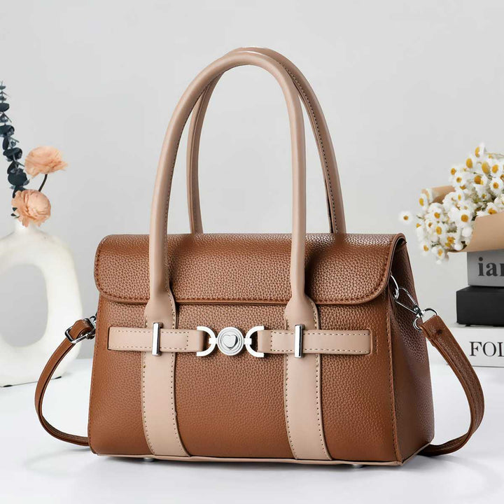Damen elegante Handtasche mit strukturiertem Lederdesign und abnehmbarem Schulterriemen Nord Taschen