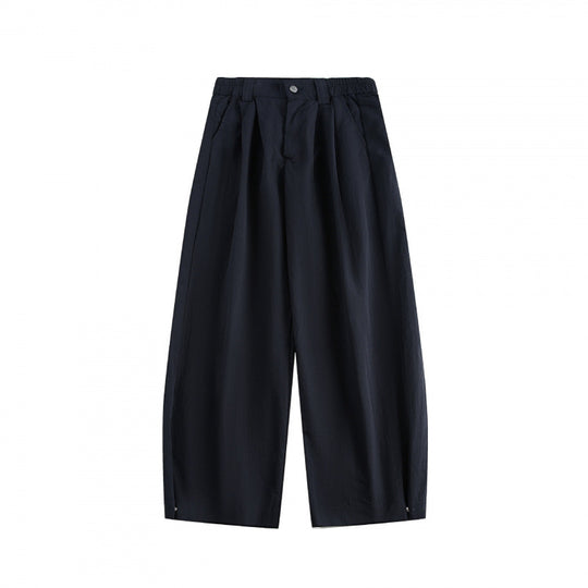 Damen Weite hochgeschnittene Culotte‑Hose mit Bundfalten, elastischem Taillenbund und Eingrifftaschen Nord Taschen