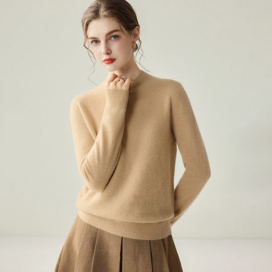 Damen Schmaler Mockneck-Feinstrickpullover mit kaschmirähnlicher Haptik Nord Taschen