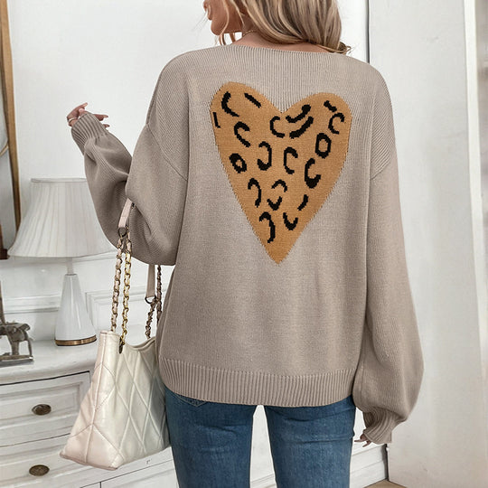 Damen Lockerer V-Ausschnitt Strickpullover mit dekorativen Bindebändern Nord Taschen