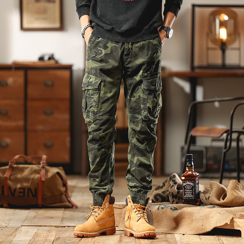 Herren Cargohose im Jogger-Stil mit Tunnelzug elastischen Bündchen und Mehrfachtaschen Nord Taschen