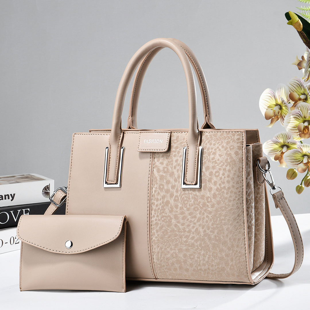 Damen modische Handtasche mit eleganter Struktur und abnehmbarer Clutch Nord Taschen