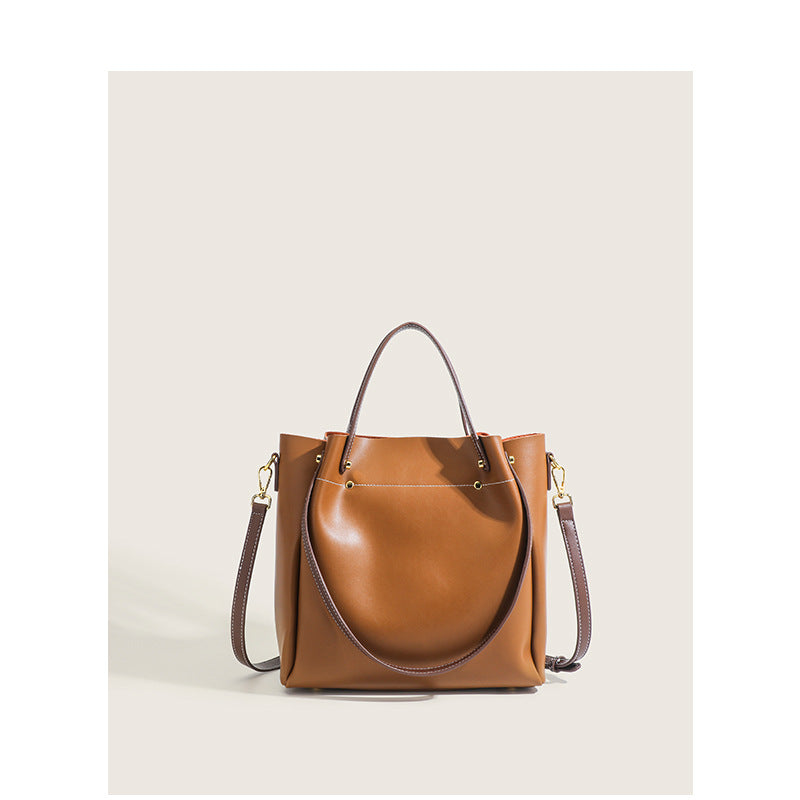 Damen Shopper-Tasche aus hochwertigem Leder mit abnehmbarem Schulterriemen Nord Taschen