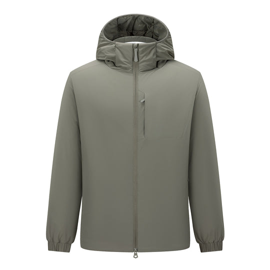 Herren Leichte wasserdichte Softshell-Regenjacke mit Kapuze und versteckter Brusttasche Nord Taschen