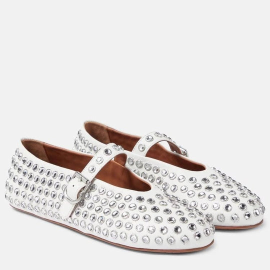 Damen Modische Ballerinas mit Strassverzierungen und komfortablem Fußbett - Vittorelli