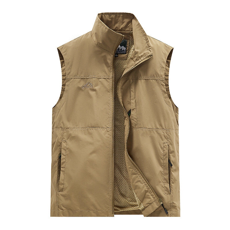 Herren  leichtes winddichtes Outdoor-Steppweste mit Reißverschluss und atmungsaktivem Meshfutter Nord Taschen