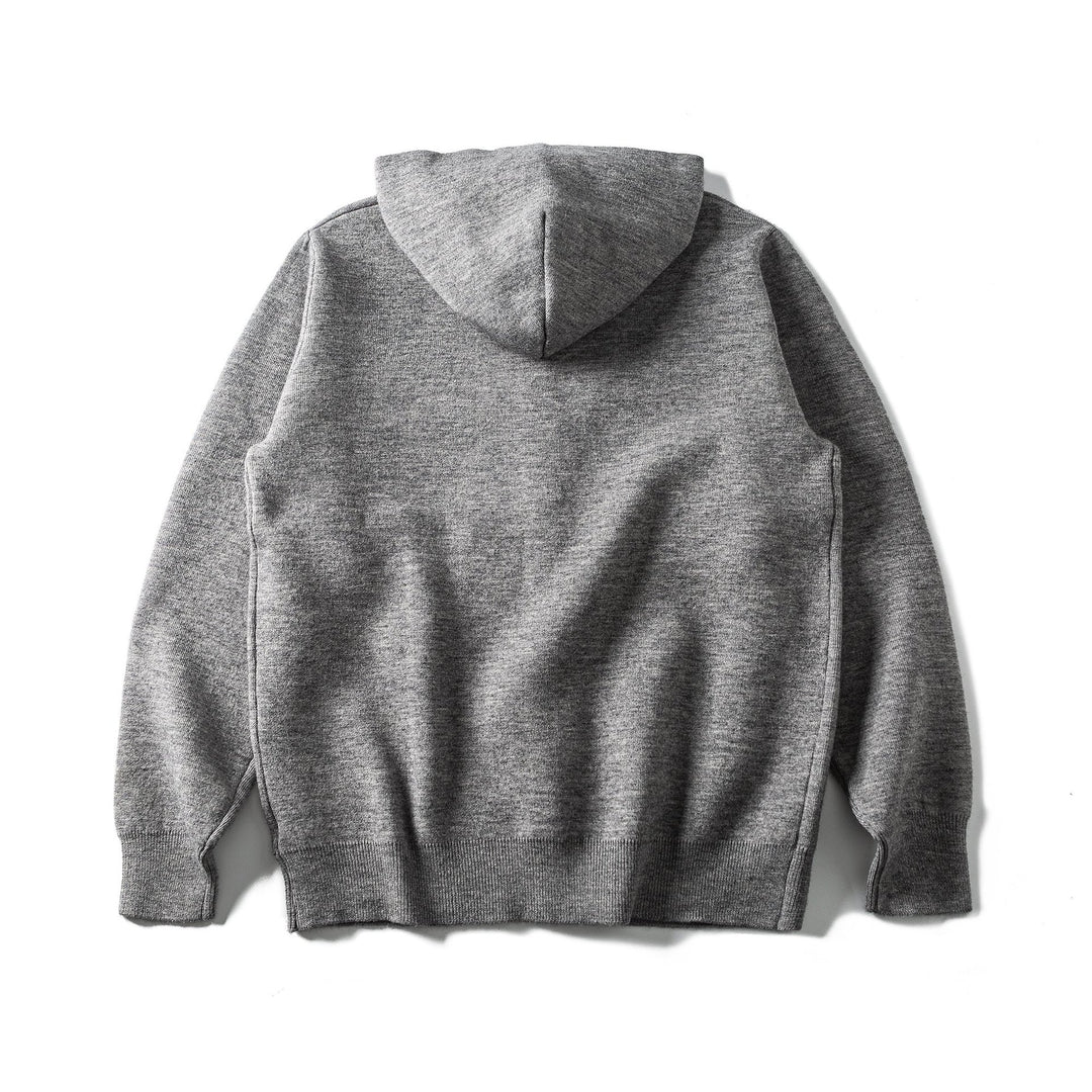 Unisex Leichte Kapuzen‑Strickjacke mit Druckknopfleiste und Rippbündchen Nord Taschen