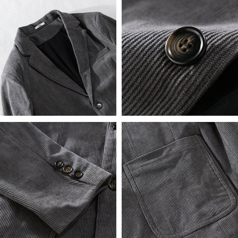 Herren Kordsakko im smart-casual Stil mit klassischer Knopfleiste Nord Taschen