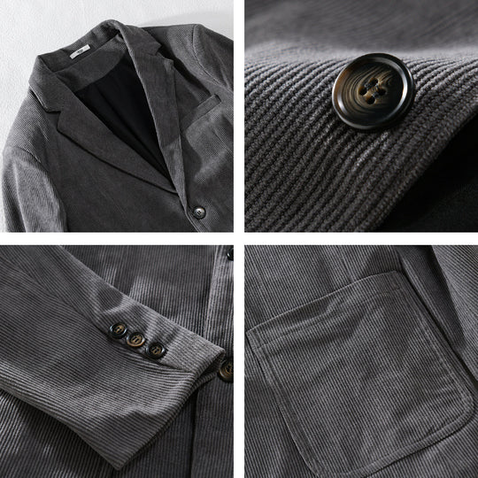 Herren Kordsakko im smart-casual Stil mit klassischer Knopfleiste Nord Taschen