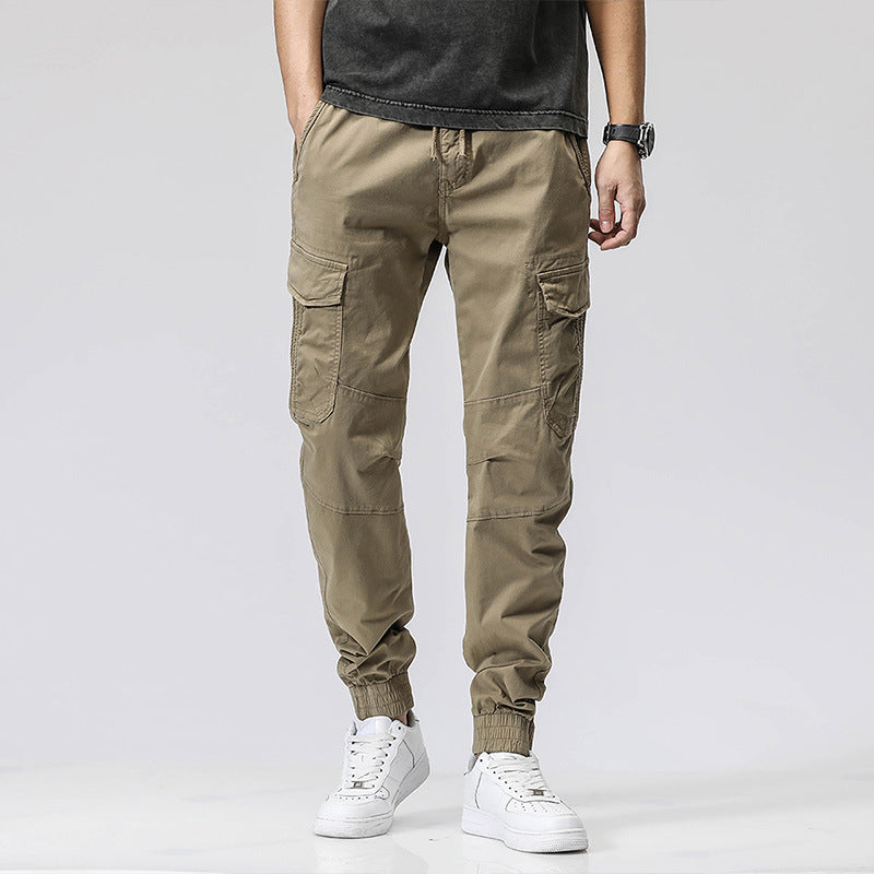 Herren Cargo-Joggerhose mit ergonomischen Kniepasse, elastischem Tunnelzugbund und großvolumigen Klappentaschen Nord Taschen