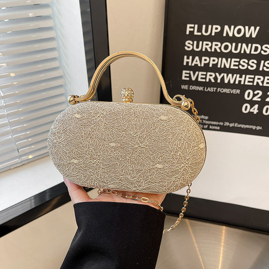 Damen Glamouröse Clutch mit funkelndem Design und abnehmbarem Kettenriemen Nord Taschen