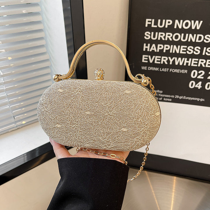 Damen Glamouröse Clutch mit funkelndem Design und abnehmbarem Kettenriemen Nord Taschen