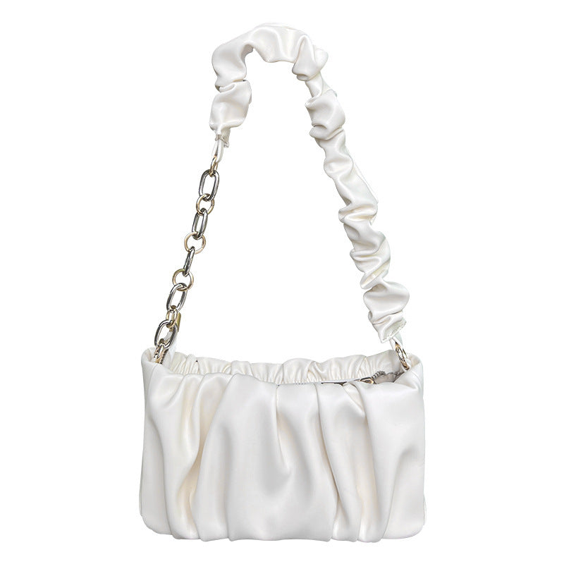 Damen Clutch mit raffiniertem Raffungseffekt und praktischem Tragriemen Nord Taschen
