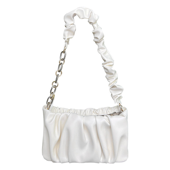 Damen Clutch mit raffiniertem Raffungseffekt und praktischem Tragriemen Nord Taschen