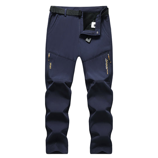 Herren Softshell-Outdoorhose mit integriertem Gürtel, knievorformten Verstärkungen und Reißverschlusstaschen Nord Taschen