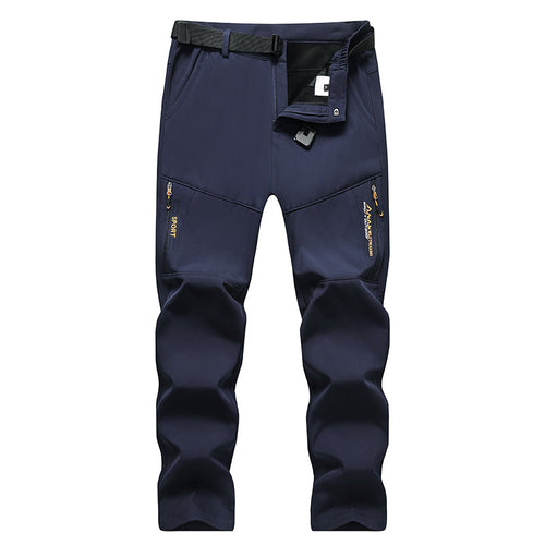 Herren Softshell-Outdoorhose mit integriertem Gürtel, knievorformten Verstärkungen und Reißverschlusstaschen Nord Taschen