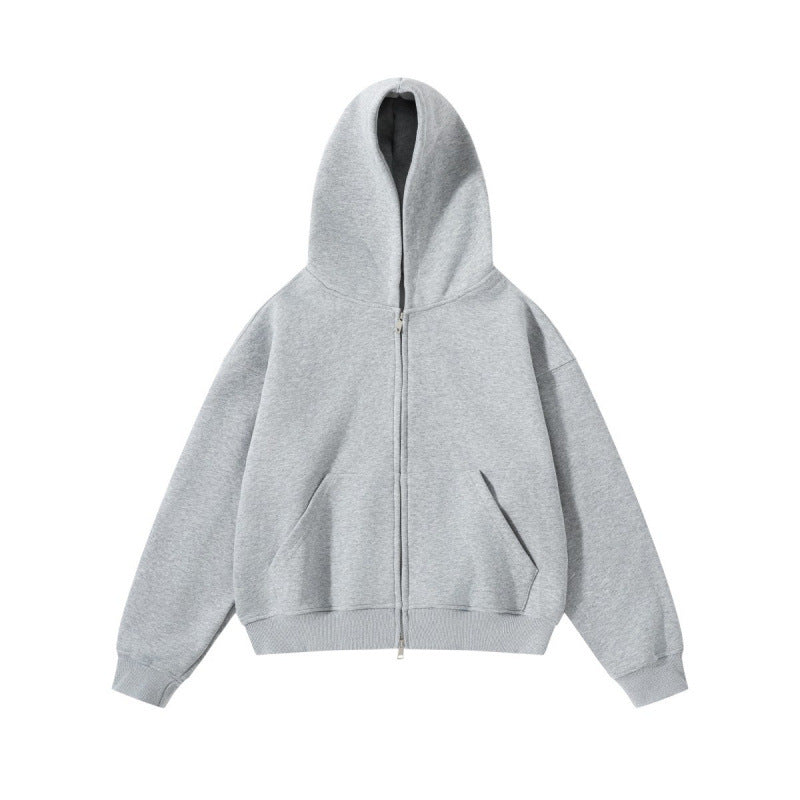 Unisex Oversize Kapuzenjacke mit durchgehendem Reißverschluss und Kängurutaschen aus Baumwoll-Fleece Nord Taschen