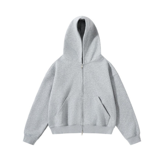 Unisex Oversize Kapuzenjacke mit durchgehendem Reißverschluss und Kängurutaschen aus Baumwoll-Fleece Nord Taschen