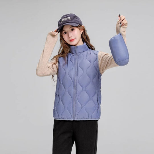 Damen gesteppte Thermo-Kapuzenjacke mit diamantförmiger Steppung Nord Taschen
