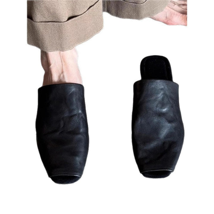 Damen Offene Mules aus weichem Leder