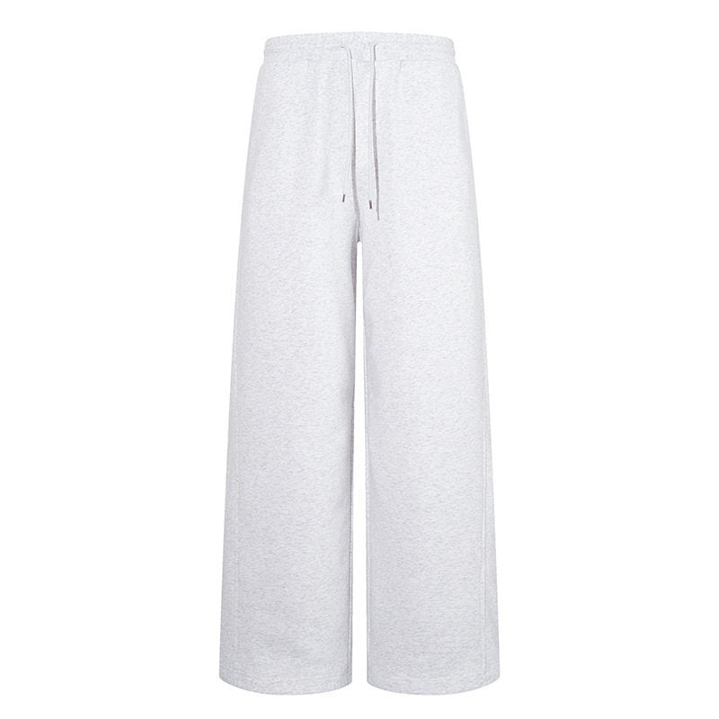 Damen Extraweite Baumwoll-Palazzo-Sweathose mit hohem Komfortbund, Tunnelzug und geradem Bein Nord Taschen