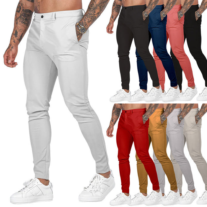 Herren Slim-Fit Stretch-Chino mit schmal zulaufendem Bein und dezenten Eingrifftaschen Nord Taschen