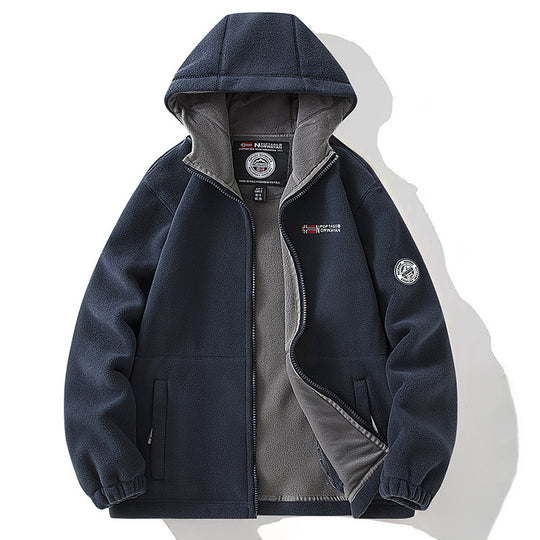 Damen Fleece-Kapuzenjacke mit wärmender Microfleece-Innenseite, durchgehendem Reißverschluss und Utility-Taschen Nord Taschen