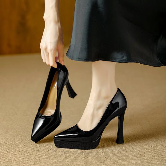 Damen Glamouröse High Heels mit Plateau und spitz zulaufendem Design