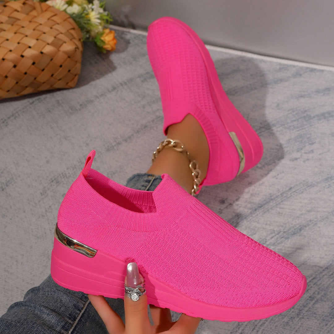Damen bequeme Sneakers im Leopardenmuster