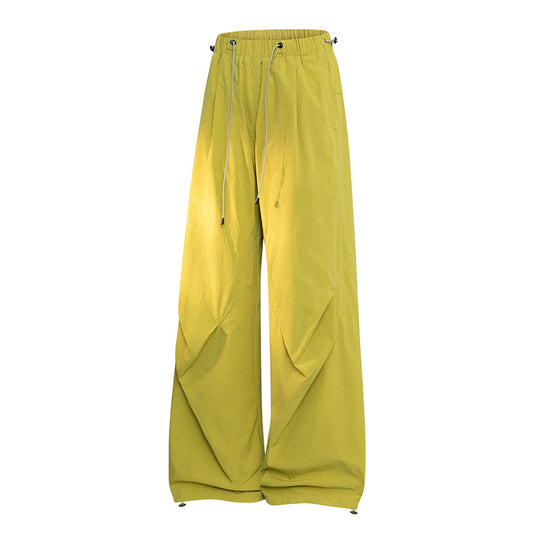 Damen Weite Palazzo-Hose mit Tunnelzugbund, drapierten Falten & verstellbarem Saum Nord Taschen