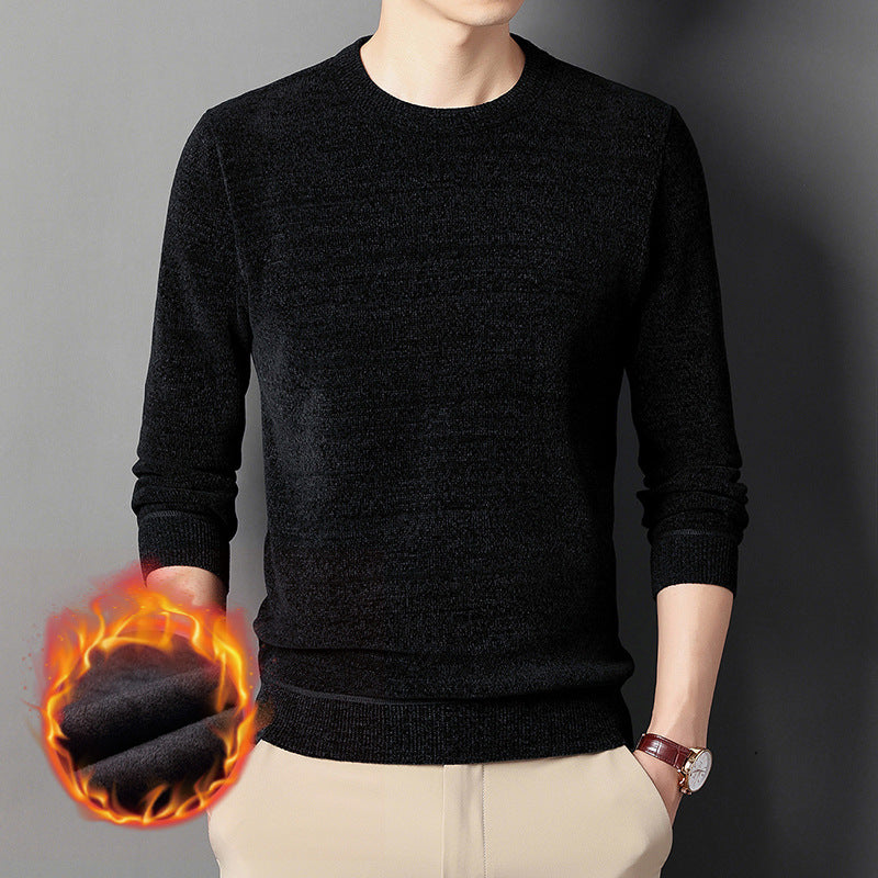 Herren Feinstrick-Thermopullover mit Thermo-Fleece-Innenfutter und schmaler Passform Nord Taschen