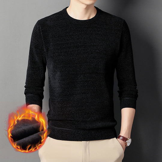 Herren Feinstrick-Thermopullover mit Thermo-Fleece-Innenfutter und schmaler Passform Nord Taschen