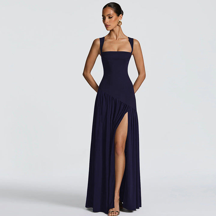 Damen Elegantes Abendkleid mit asymmetrischem Schnitt und tiefem Schlitz