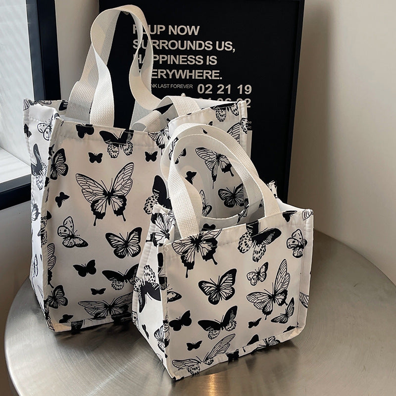Damen praktische Tragetasche mit buntem Schmetterlingsmuster Nord Taschen